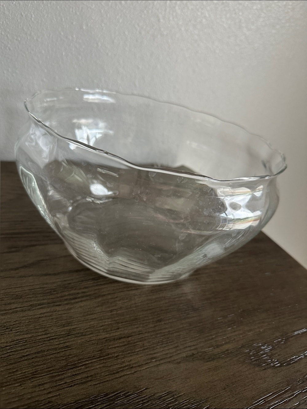 Princess House Clear Optic Crystal Serving Bowl